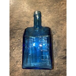 E.C. Booz's Old Cabin Whiskey 1840(blue) Philadelphia- Molded Bottle from 1960